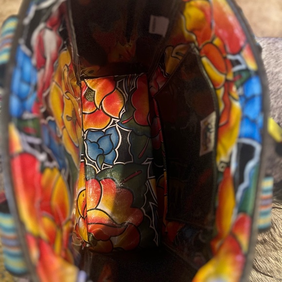 Consuela Black Tote with Floral Embroidery - Picture 7 of 11